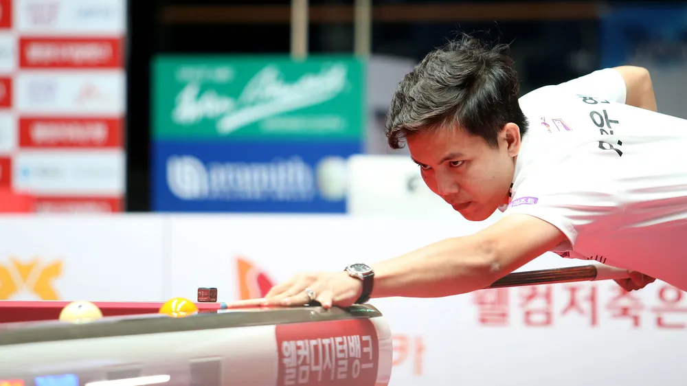 Phương Linh đang chơi tốt ở Round 2. Ảnh: Kim Young Hun