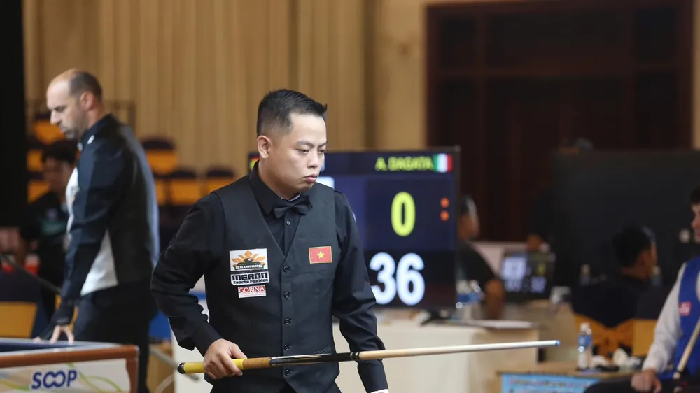 Lê Thành Tiến là cơ thủ Việt Nam chơi tốt nhất vòng 2