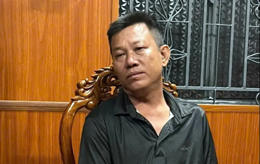 Đối tượng Nguyễn Cao Bằng tại cơ quan công an