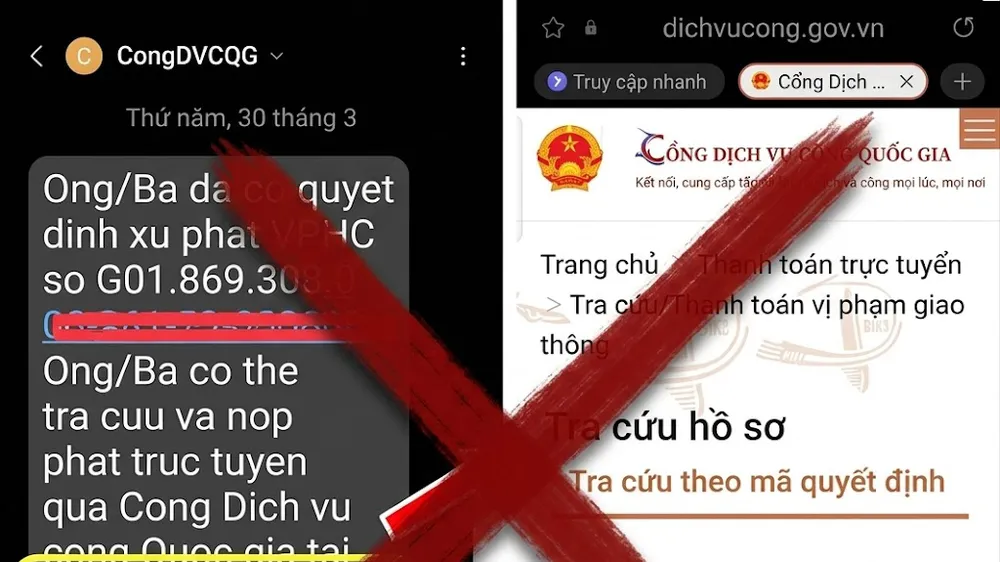 CSGT Tây Ninh cảnh báo xuất hiện tình trạng tin nhắn giả báo phạt nguội để lừa đảo