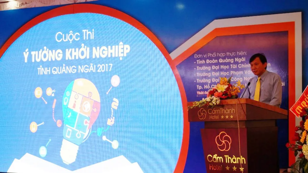 Quang cảnh lễ phát động Ý tưởng khởi nghiệp tỉnh Quảng Ngãi.