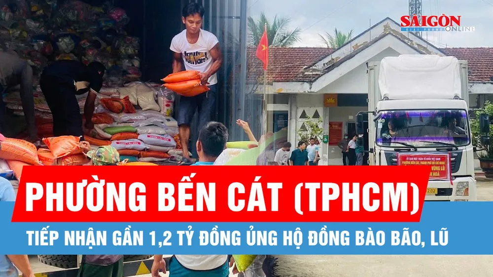 Phường Bến Cát (TPHCM): Tiếp nhận gần 1,2 tỷ đồng ủng hộ đồng bào bão, lũ