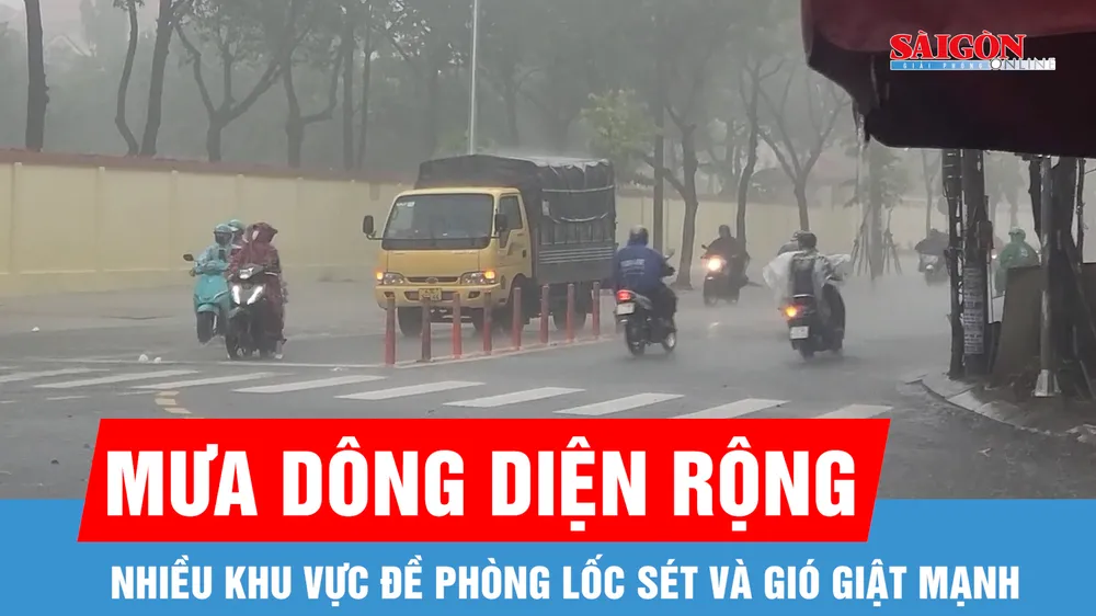 Mưa dông diện rộng, nhiều khu vực đề phòng lốc sét và gió giật mạnh