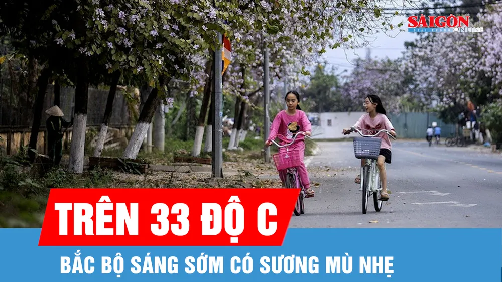 Nhiệt độ tại Bắc bộ có nơi trên 33 độ C, nhiều khu vực có mưa dông
