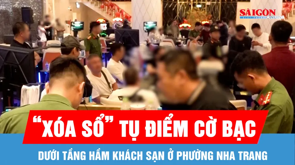 "Xóa sổ" tụ điểm cờ bạc "ẩn mình" tại tầng hầm khách sạn ở phường Nha Trang
