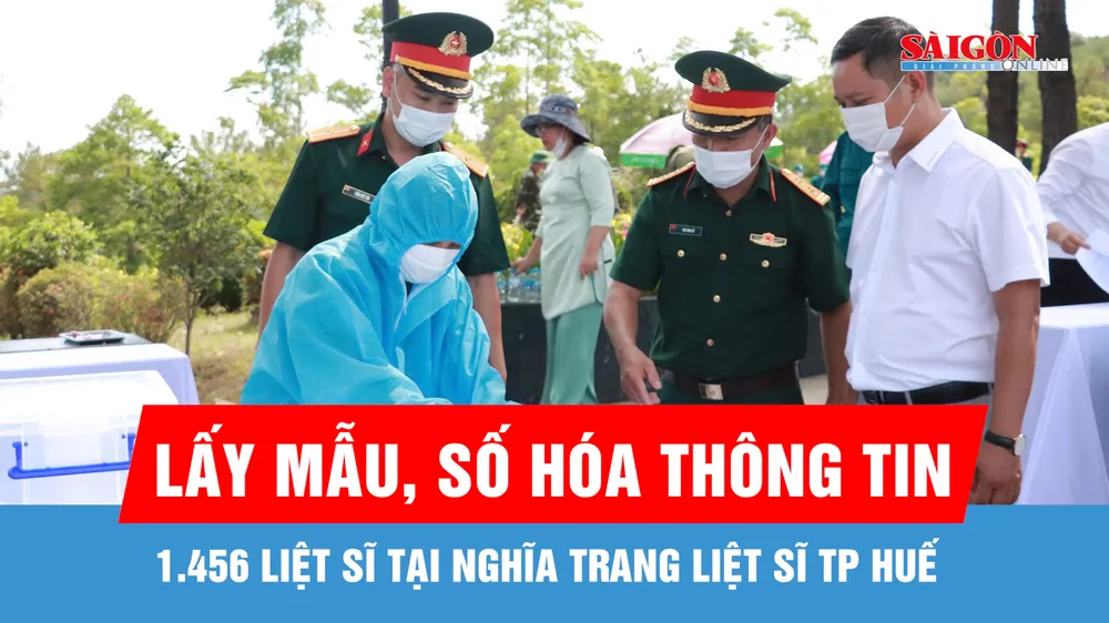 Lấy mẫu, số hóa thông tin 1.456 liệt sĩ tại Nghĩa trang Liệt sĩ TP Huế