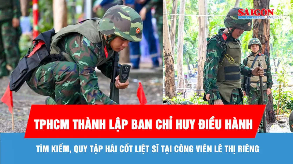 TPHCM: Thành lập Ban Chỉ huy điều hành tìm kiếm, quy tập hài cốt liệt sĩ tại Công viên Lê Thị Riêng