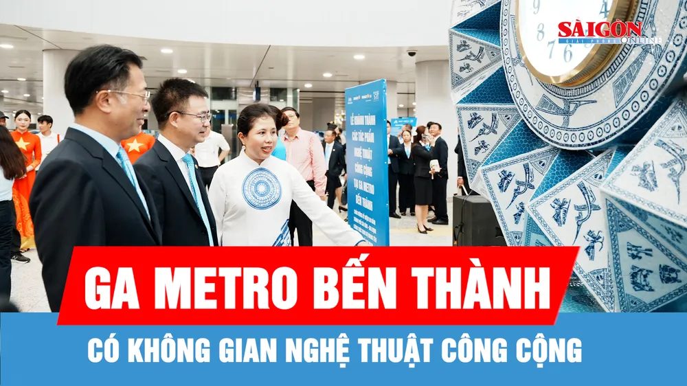 Ga metro Bến Thành có không gian nghệ thuật công cộng
