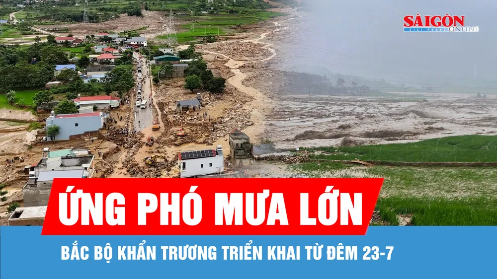 Bắc bộ khẩn trương ứng phó đợt mưa lớn diện rộng từ đêm 23-7