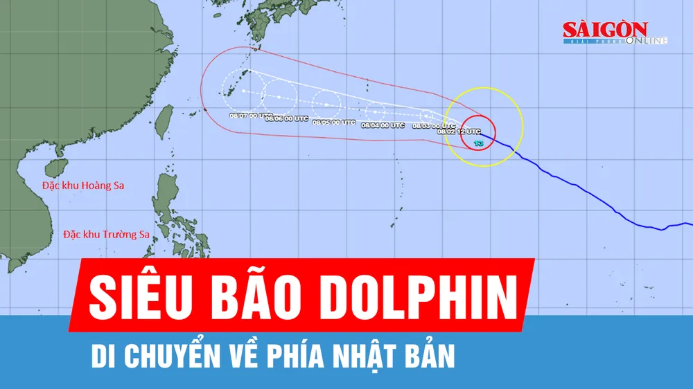 Siêu bão Dolphin giảm cấp, di chuyển về phía Nhật Bản