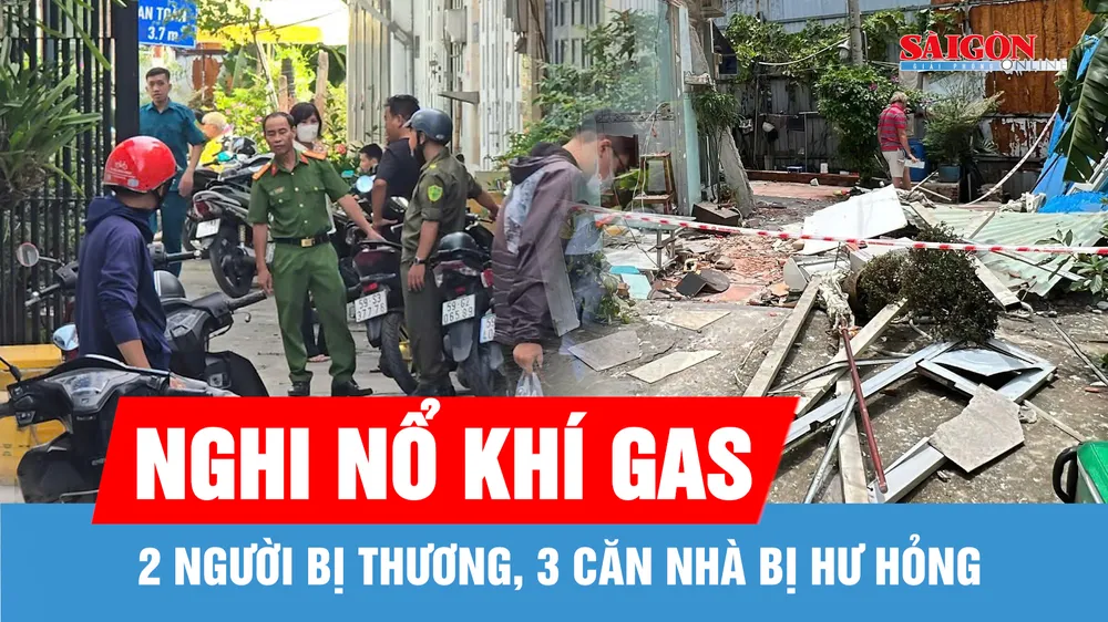 Nghi nổ khí gas, 2 người bị thương