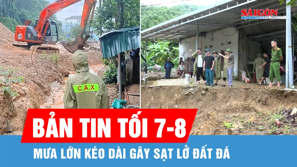 Bản tin tối 7-8: Hiện trường sạt lở do mưa lớn kéo dài tại Thanh Hóa