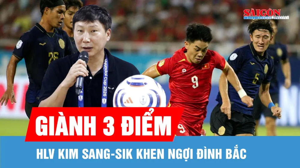HLV Kim Sang-sik hài lòng với màn trình diễn của Đình Bắc