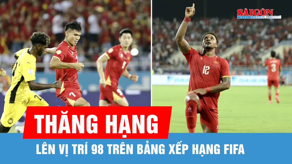 Đội tuyển Việt Nam lên hạng 98 thế giới