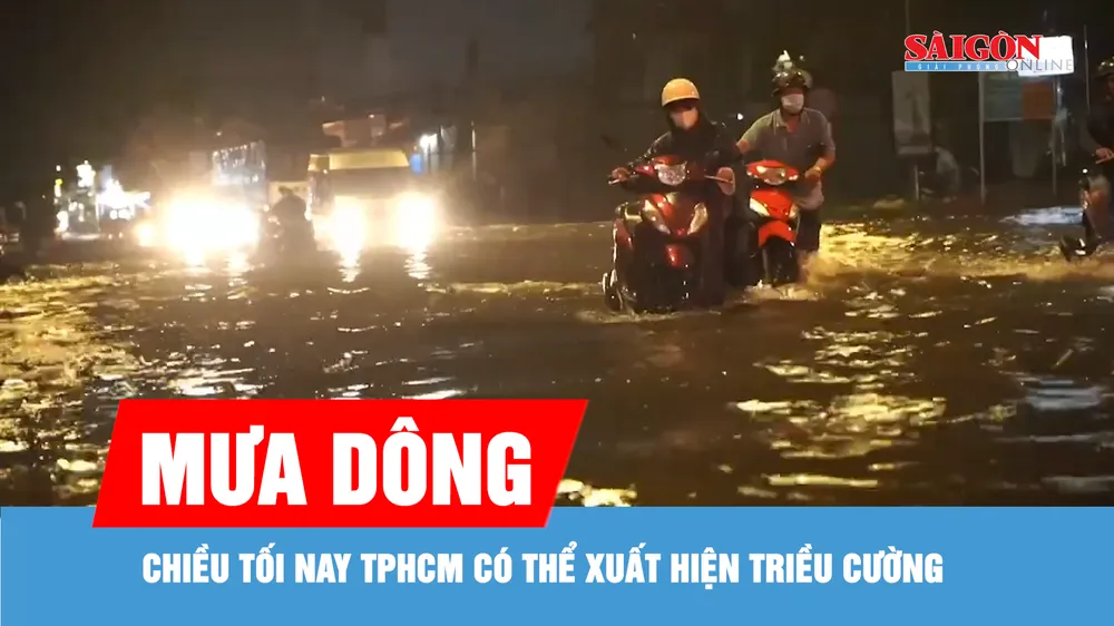 Chiều tối nay TPHCM có thể mưa, triều cường gây ngập