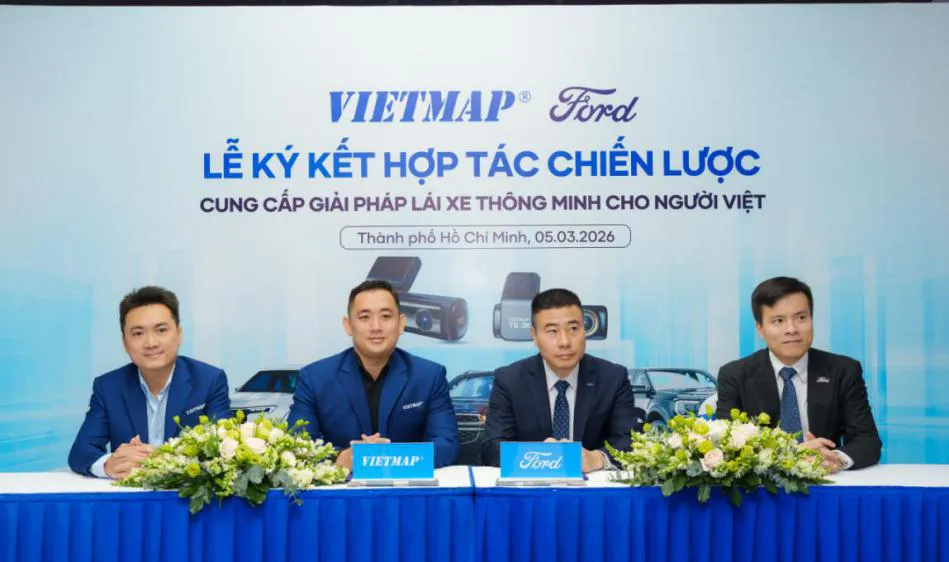Ford Việt Nam và Vietmap ký hợp tác chiến lược, cung cấp giải pháp hỗ trợ lái xe thông minh
