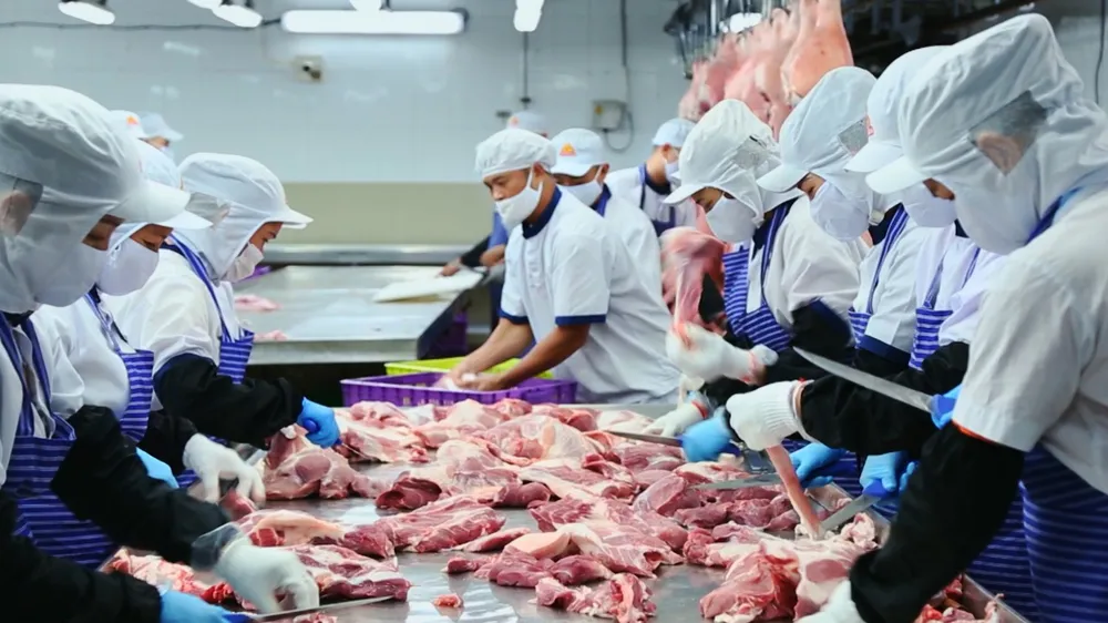 Dây chuyền sản xuất tại Công ty CP Việt Nam kỹ nghệ súc sản (VISSAN)