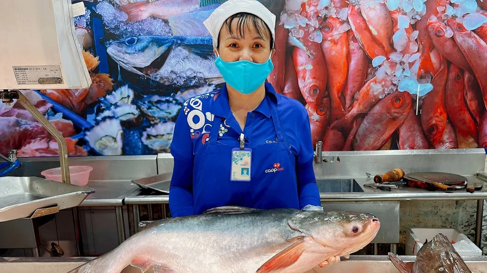 Cá tra được tiêu thụ tại hệ thống siêu thị Saigon Co.op