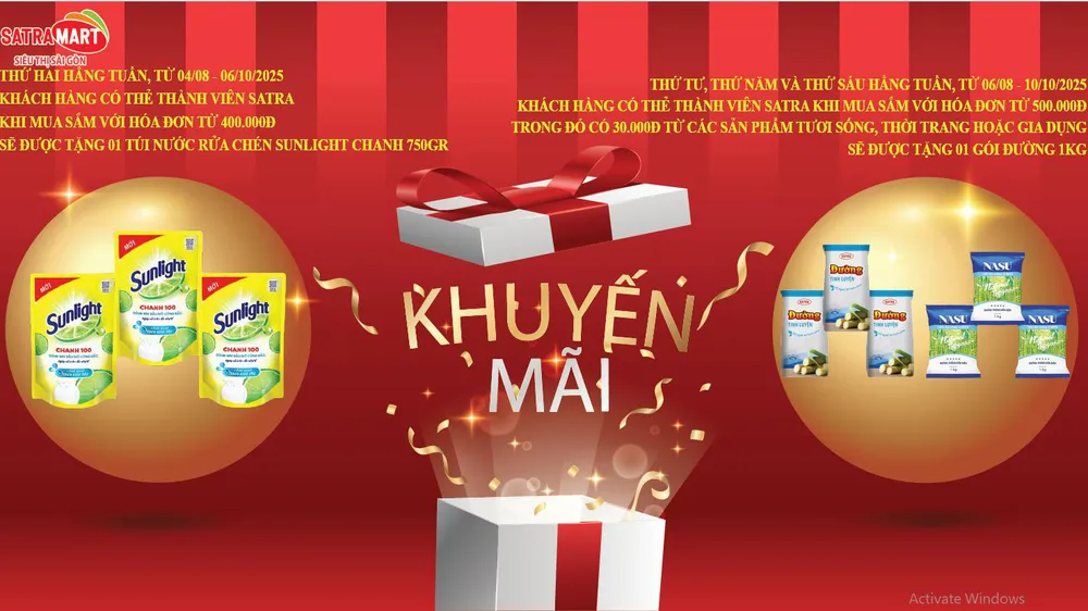 Chương trình khuyến mãi tại hệ thống siêu thị Satramart