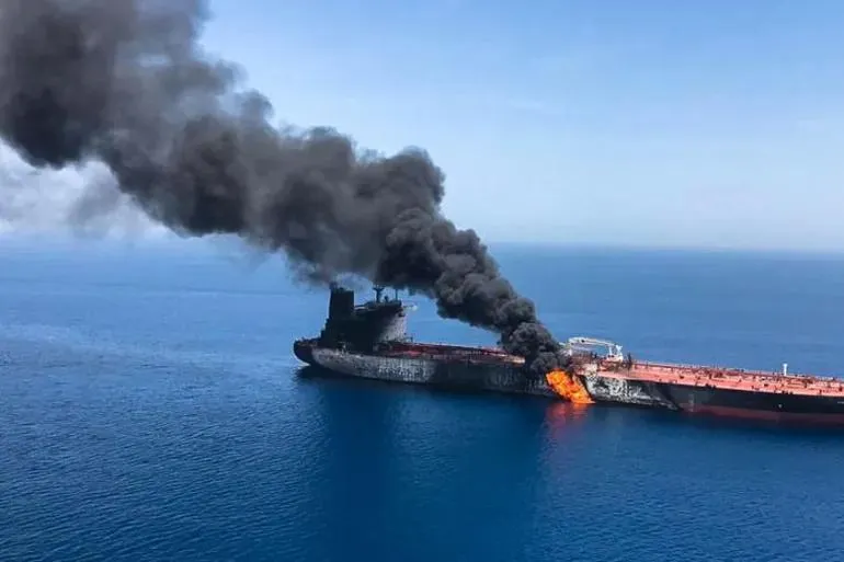 Mỹ nhiều lần cáo buộc Iran tấn công tàu chở dầu khu vực vùng Vịnh. Ảnh: EPA/AA