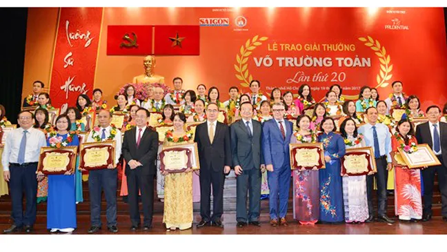 Giải thưởng Võ Trường Toản lần thứ 20 năm 2017: Tôn vinh 40 thầy, cô giáo tiêu biểu của TPHCM