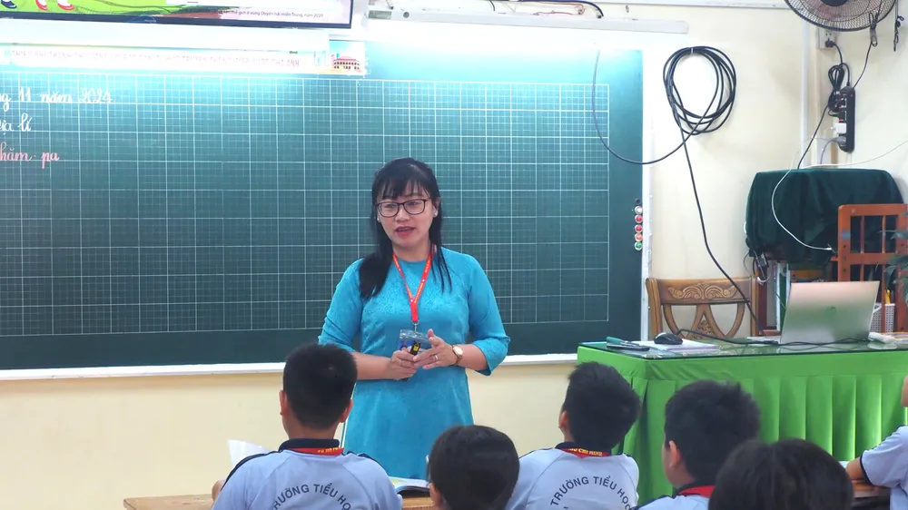 Học sinh Trường Tiểu học Võ Thị Sáu (phường An Hội Đông, TPHCM) trong một giờ học