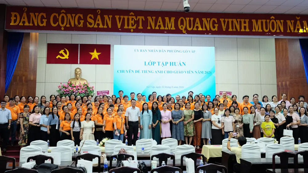 Phường Gò Vấp tổ chức tập huấn nâng cao năng lực tiếng Anh cho giáo viên vào sáng 22-8