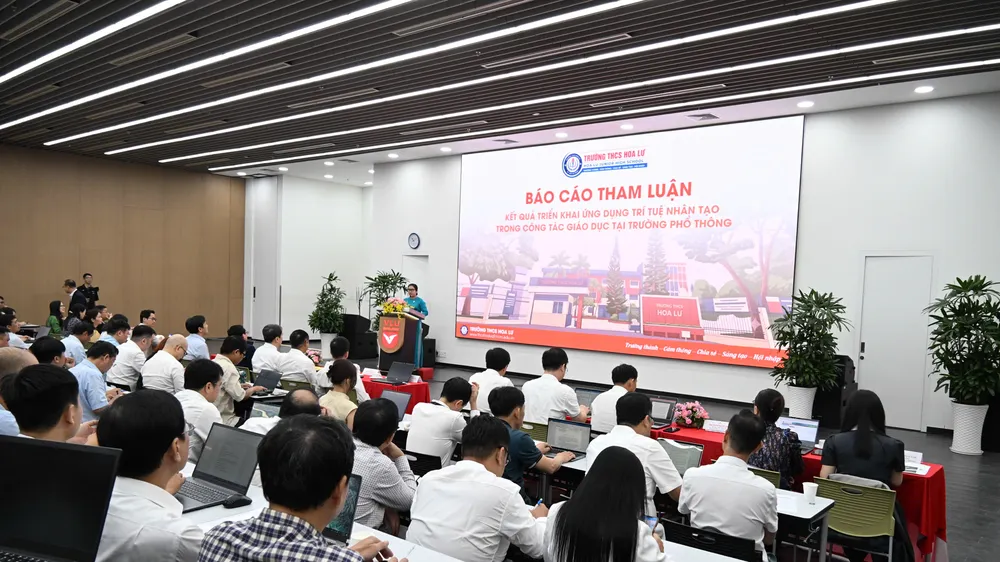 Hội thảo “Ứng dụng trí tuệ nhân tạo trong giáo dục: Từ nhận thức đến hành động” do Bộ GD-ĐT tổ chức sáng 18-9