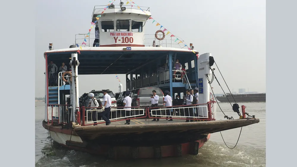 Vận hành phà Rạch Miễu tạm, giảm ùn tắc giao thông trong dịp tết