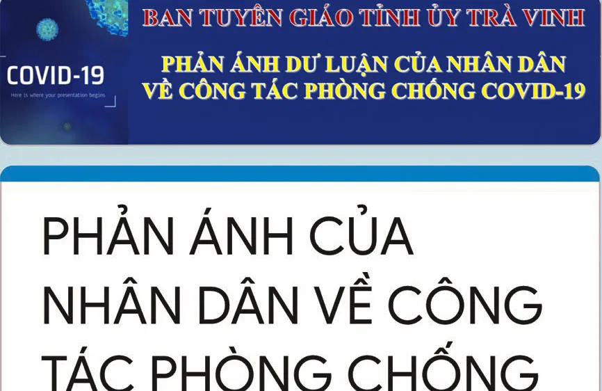 Trà Vinh: Người dân đóng góp ý kiến về phòng chống dịch Covid-19 bằng hình thức trực tuyến