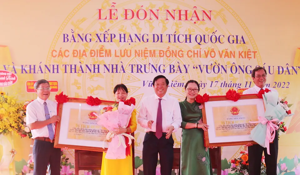 Khu lưu niệm Thủ tướng Võ Văn Kiệt được xếp hạng di tích quốc gia