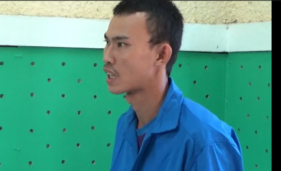 Đối tượng Phan Văn Nên tại cơ quan công an. Ảnh: CTV