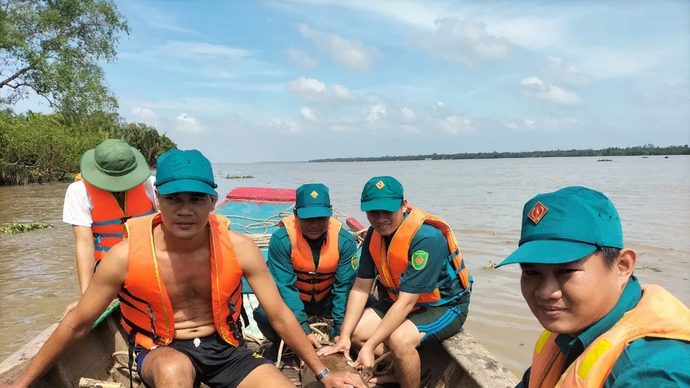Quả bom được xử lý an toàn. Ảnh: HỮU HIỆP