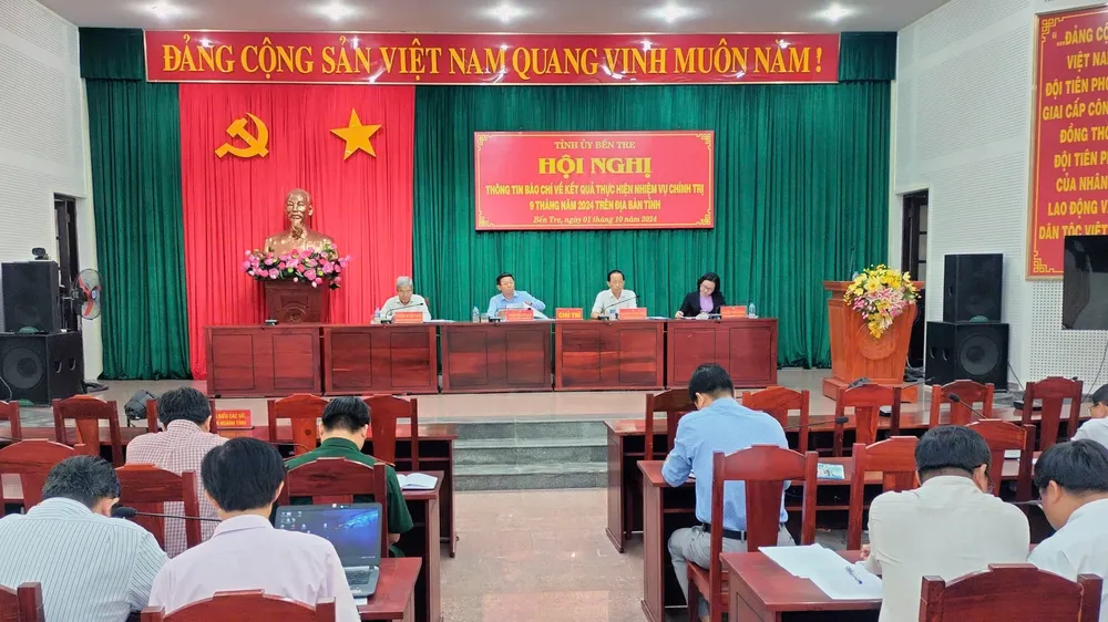 Tỉnh uỷ Bến Tre tổ chức Hội nghị thông tin báo chí quý 4-2024.