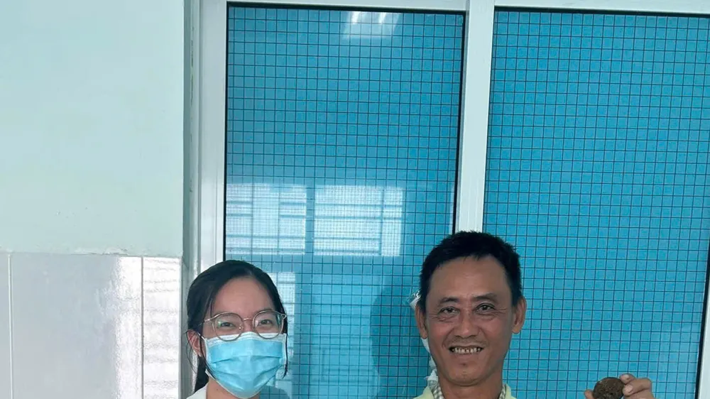 Bệnh nhân hồi phục tốt sau khi phẫu thuật. Ảnh: Bệnh viện cung cấp