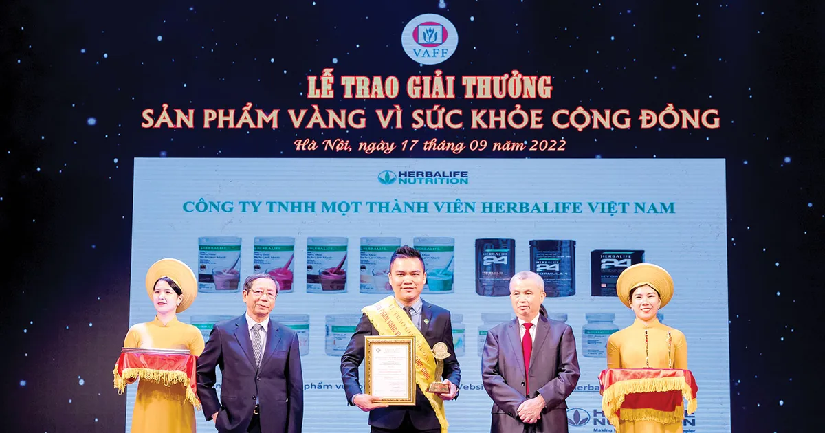 Herbalife Việt Nam nhận giải thưởng “Sản phẩm vàng vì sức khỏe cộng
