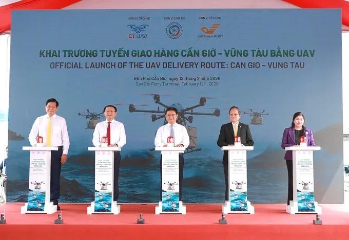 Ho Chi Minh City debuts UAV sea-crossing delivery route | SGGP English ...