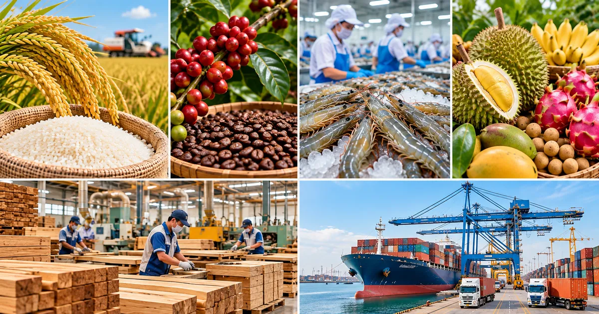 Việt Nam xuất siêu gần 17 tỷ USD từ nông, lâm, thủy sản