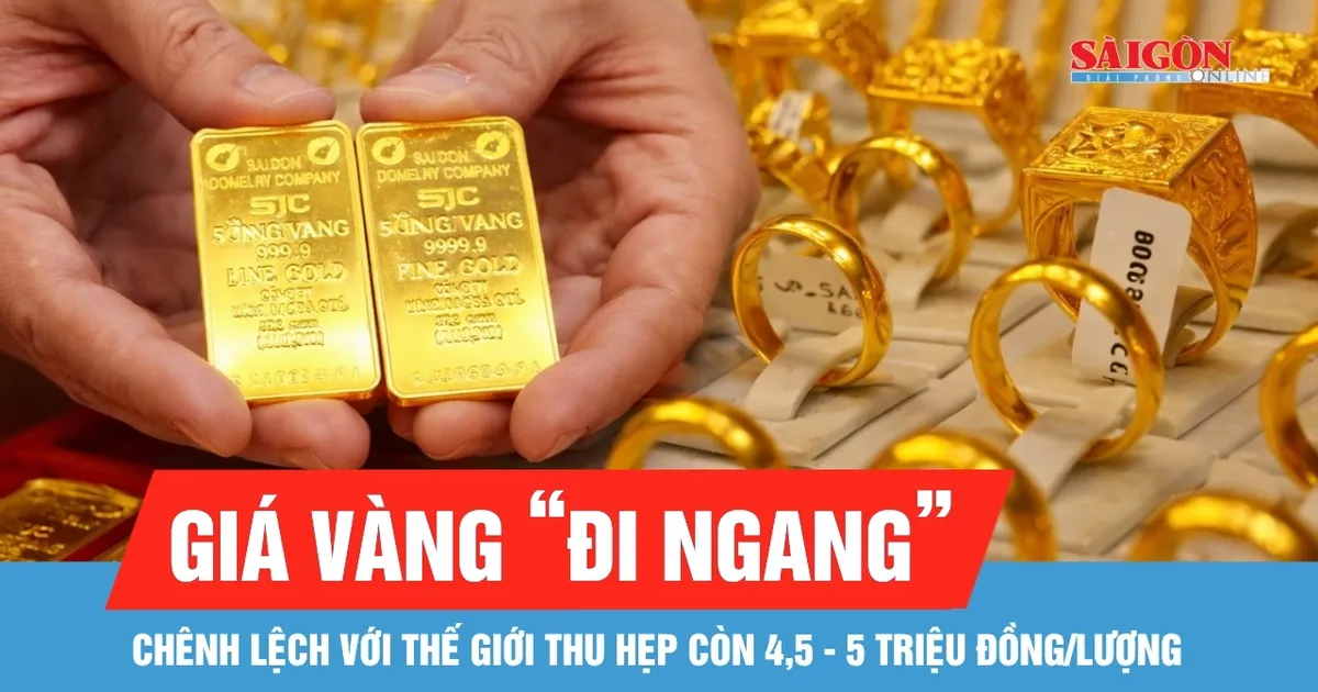 Giá vàng SJC cao hơn thế giới 5 triệu đồng/lượng