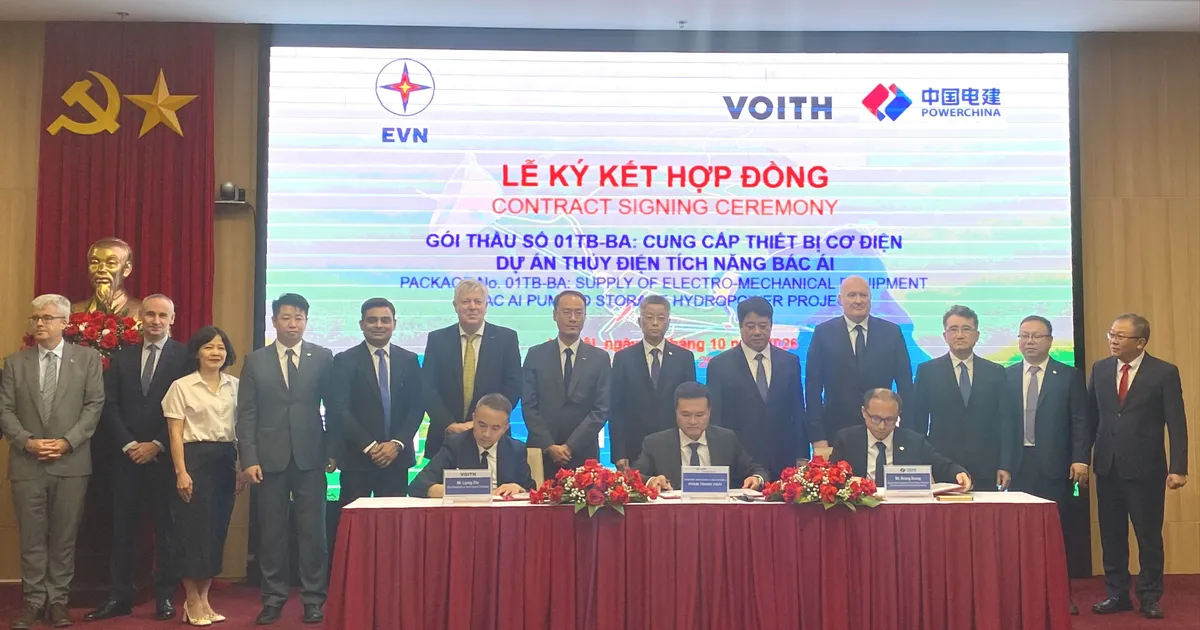 EVN ký hợp đồng với liên danh nhà thầu cung cấp thiết bị cho Thủy điện tích năng Bác Ái