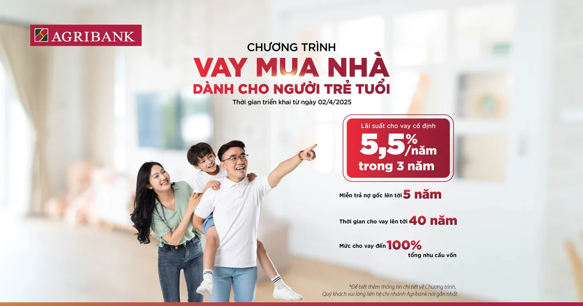 GÓI VAY MUA NHÀ DÀNH CHO NGƯỜI DƯỚI 35 TUỔI TẠI AGRIBANK