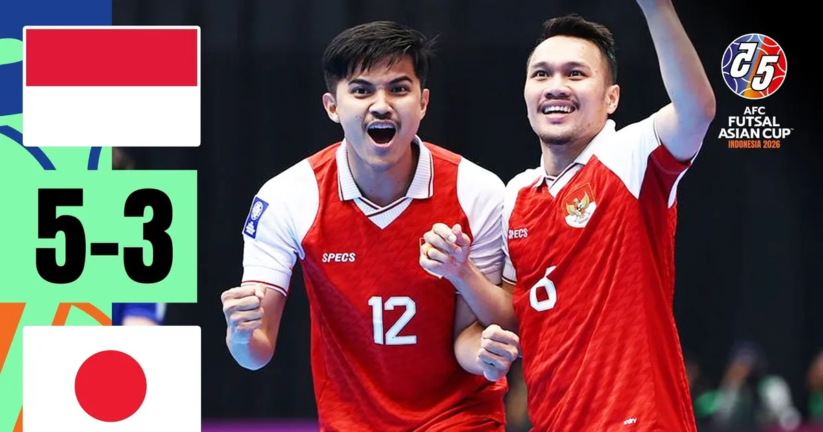Futsal Indonesia vs Futsal Nhật Bản 5-3: Samuel Eko, Adriansyah ...