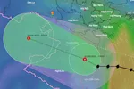 Tâm áp thấp nhiệt đới suy yếu từ bão số 2 nằm trên đất liền Thanh Hóa lúc 13 giờ