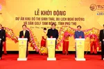  Các đại biểu ấn nút khởi công dự án