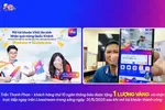 Anh Trần Thanh Phan, khách hàng thứ 10.000 được thông báo trúng giải và nhận quà trực tiếp ngay trên Livestream sau khi mở tài khoản thành công.