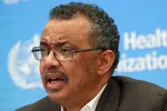 WHO Director-General Tedros Adhanom Ghebreyesus speaks during a news conference after a meeting of the Emergency Committee on the novel coronavirus in Geneva, Switzerland on Jan. 30. © Reuters