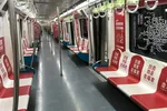 Subways in Beijing remain virtually deserted, although some businesses have reopened following an extended Lunar New Year declared after the coronavirus outbreak. (Photo by Tetsushi Takahashi)