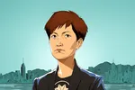 Denise Ho Wan-see, the Cantonese singer-turned-activist, is among the pioneering female leaders featured by the Nikkei Asian Review. (Illustration by Chuan Ming Ong)