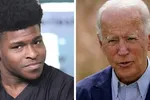 Ứng viên TT đảng Dân chủ Joe Biden (phải) và ngôi sao Jerry Harris.
