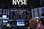Sàn giao dịch chứng khoán New York. Ảnh:Spencer Platt/Getty Images